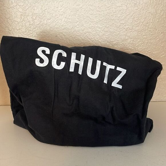 Schutz Emilia Women's Knit lace up Ankle Bootie Black Booties 6. NWB - Picture 12 of 13